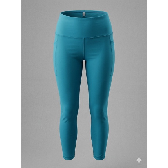 Athleta Pants - Athleta Salutation Stash 7/8 Tight Teal Blue High Rise Leggings XL 54023